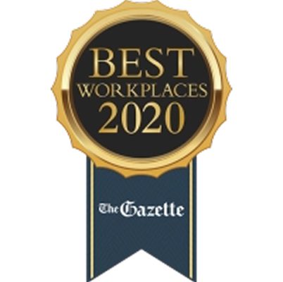 The Gazette Best Workplaces 2020 award badge